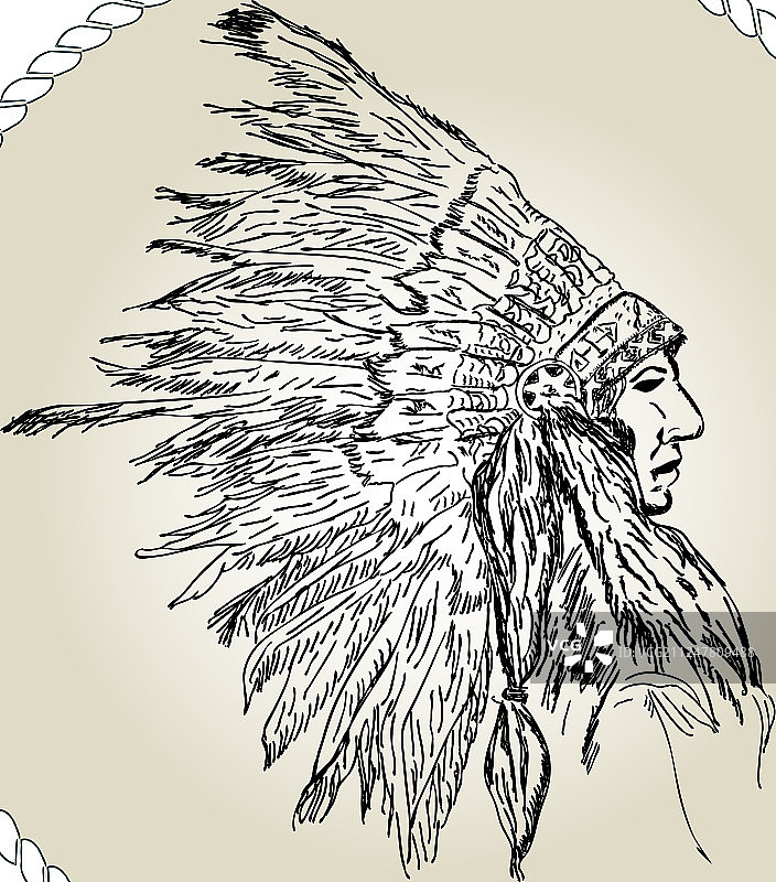 印第安酋长头像图片素材