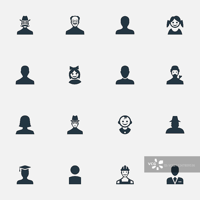 简约头像图标图片素材