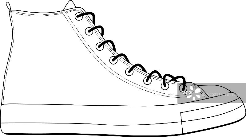 男士高帮运动鞋图片素材