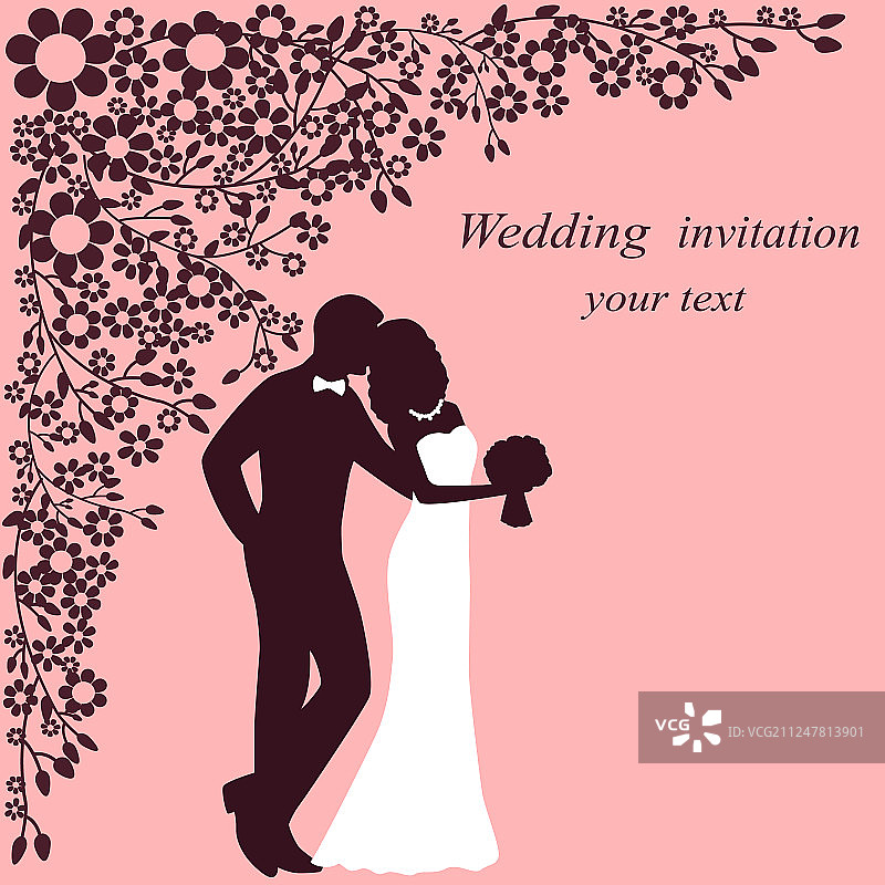 新郎新娘邀请卡图片素材