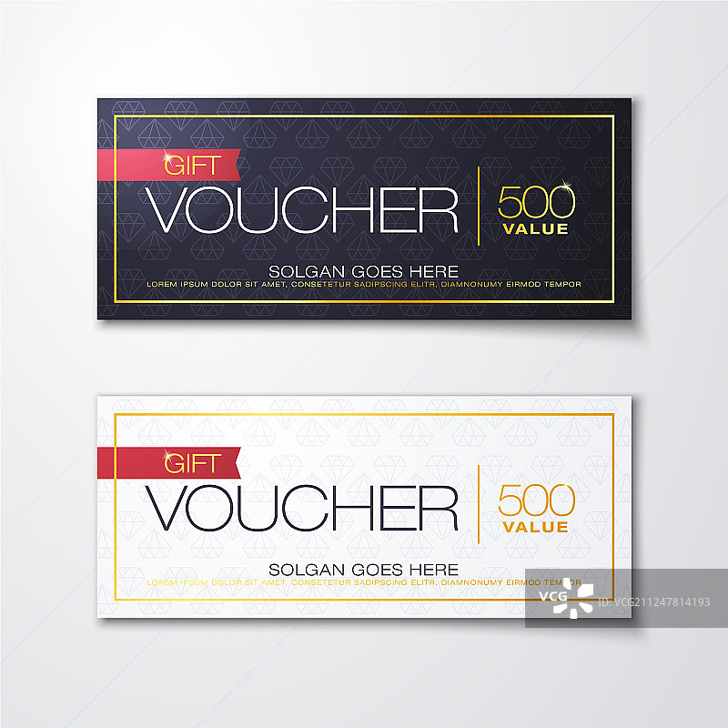 金色礼券钻石高级图案图片素材