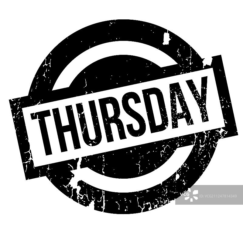 星期四橡胶印章图片素材