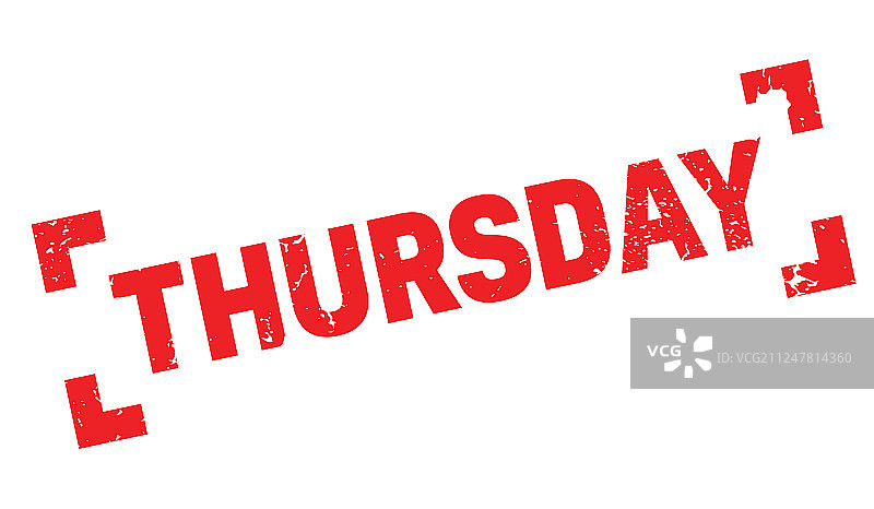 星期四橡胶印章图片素材