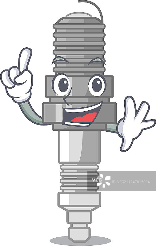 卡通造型的微型火花塞手指图片素材