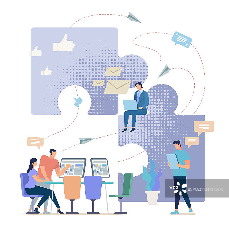 商业团队制定营销策略图片素材