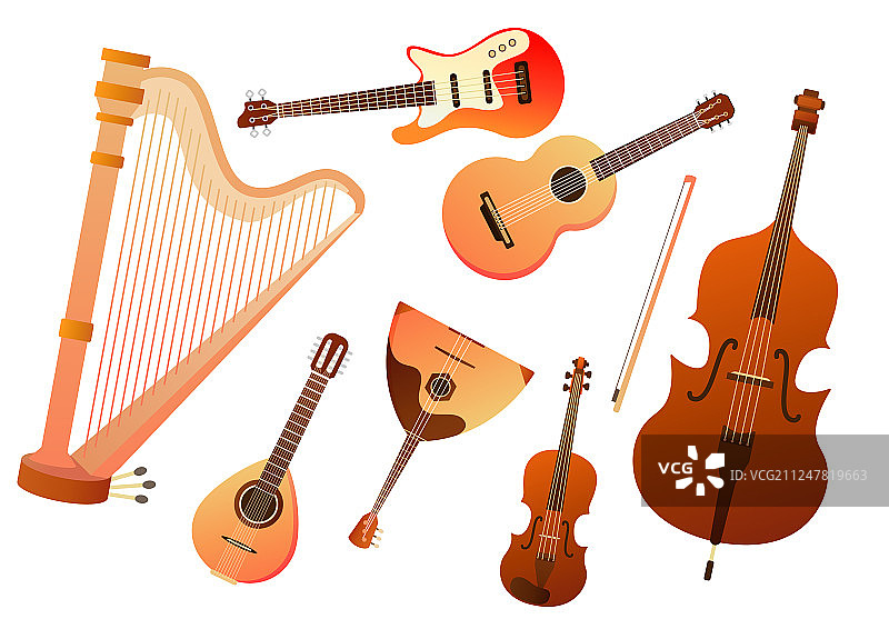 弦乐乐器合集图片素材