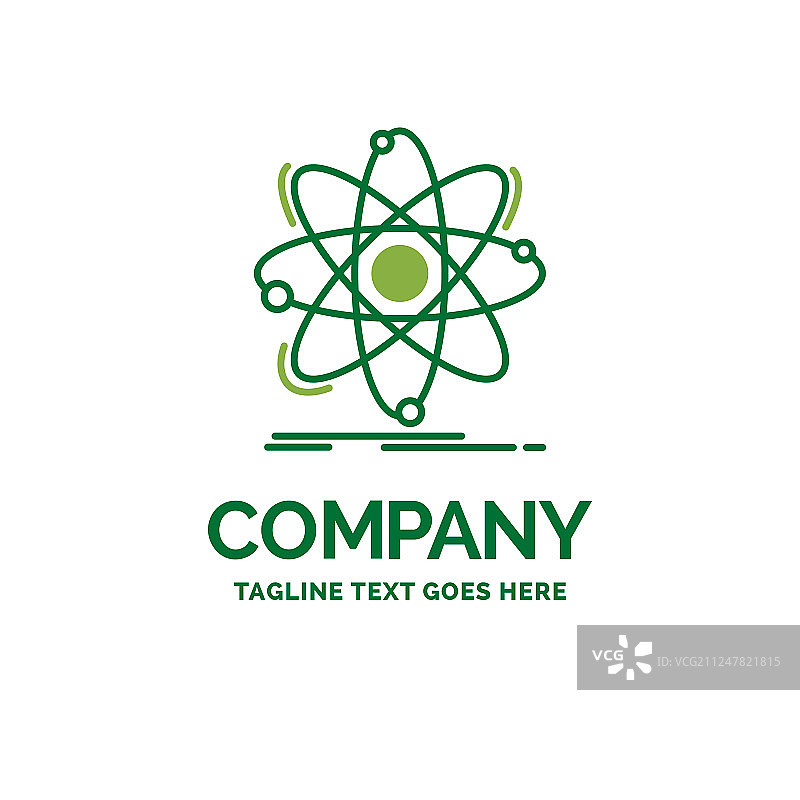 原子科学化学物理核扁平风格图片素材