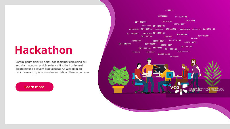 网站编程黑客马拉松概念团队图片素材