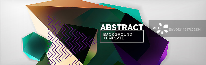 三角形三维几何形状组成图片素材