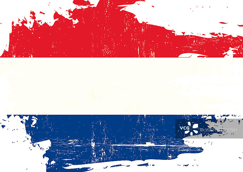 荷兰刮痕国旗图片素材