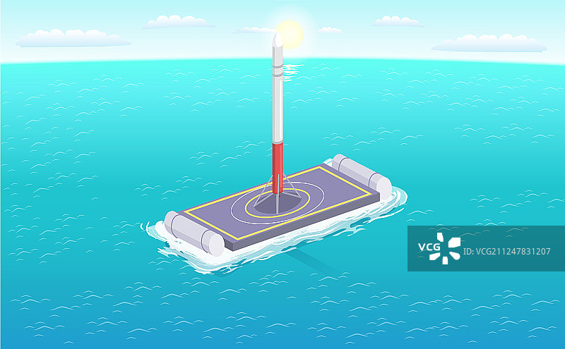 猎鹰火箭发射平台图片素材