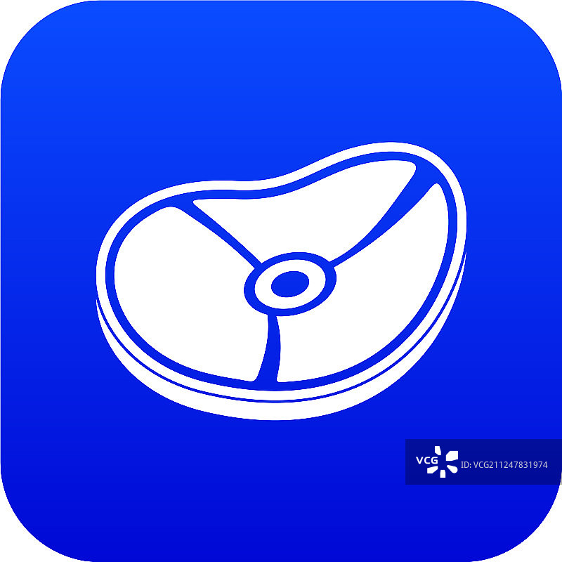 肉牛排图标数字蓝色图片素材