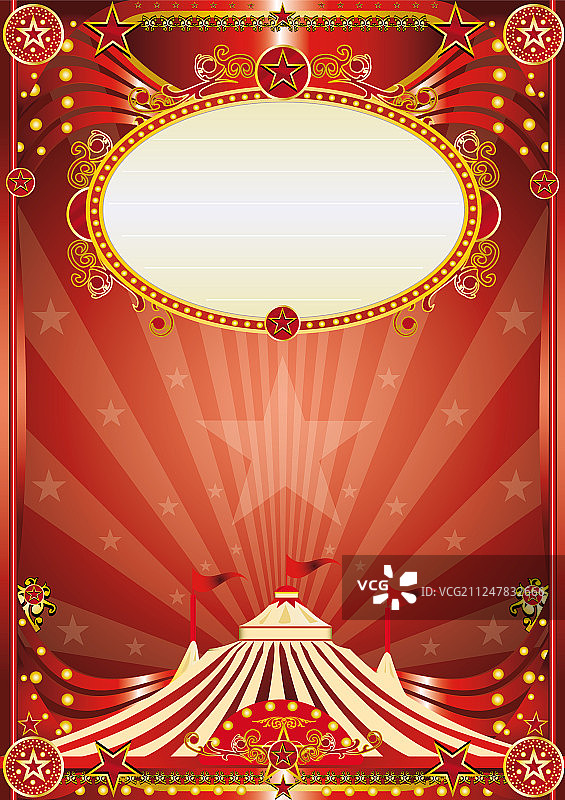 红色魔术马戏团背景图片素材