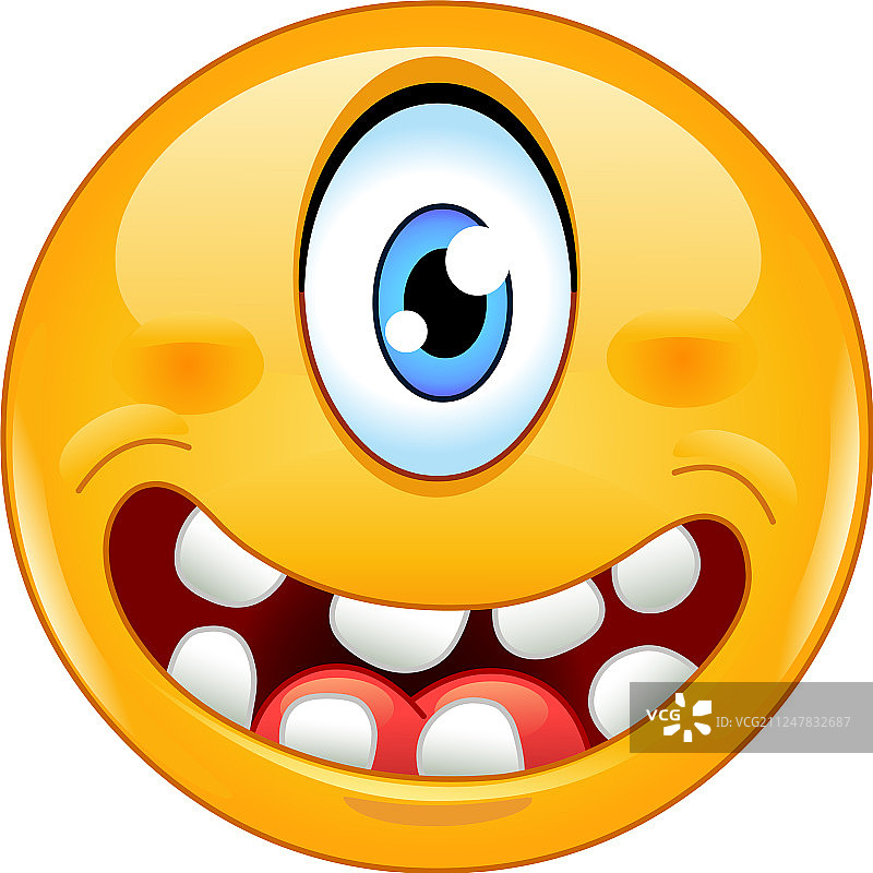 独眼巨人表情符号图片素材