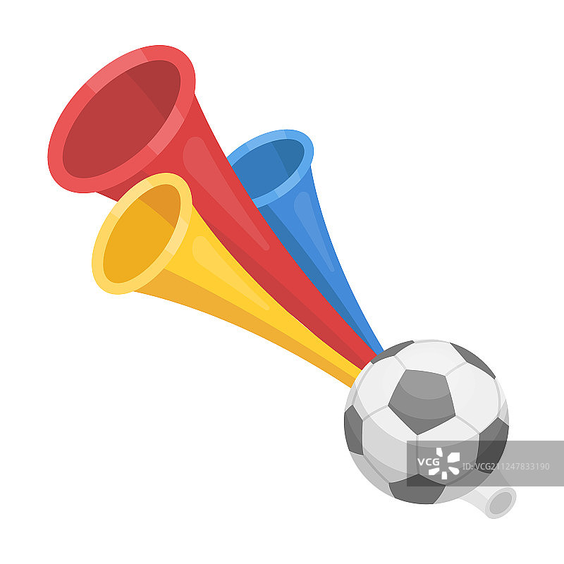 卡通风格的喇叭足球迷图标图片素材