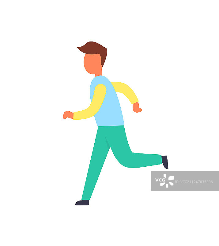 跑步者：活跃的男人图片素材