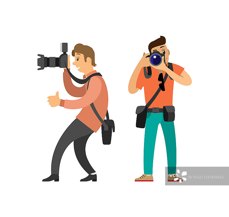 记者用相机拍照图片素材