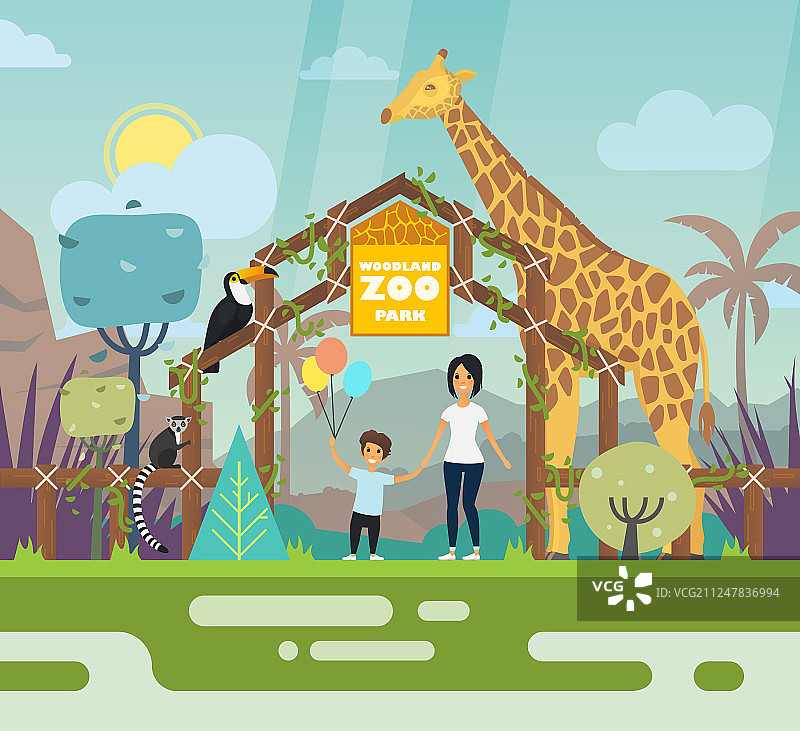 动物园入口户外景观图片素材