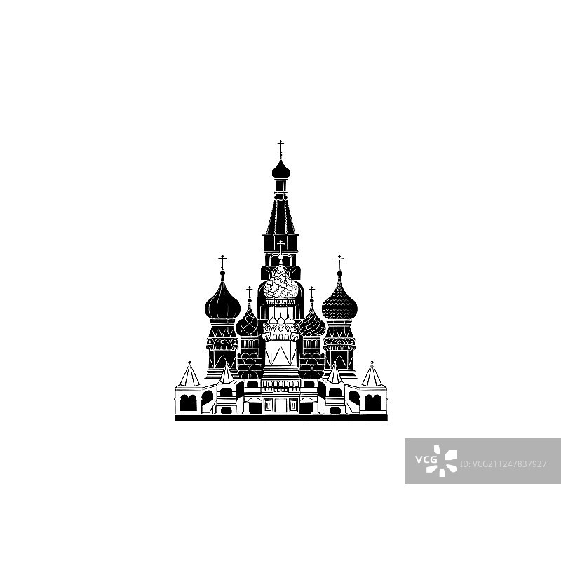 世界景点莫斯科圣瓦西里大教堂图片素材