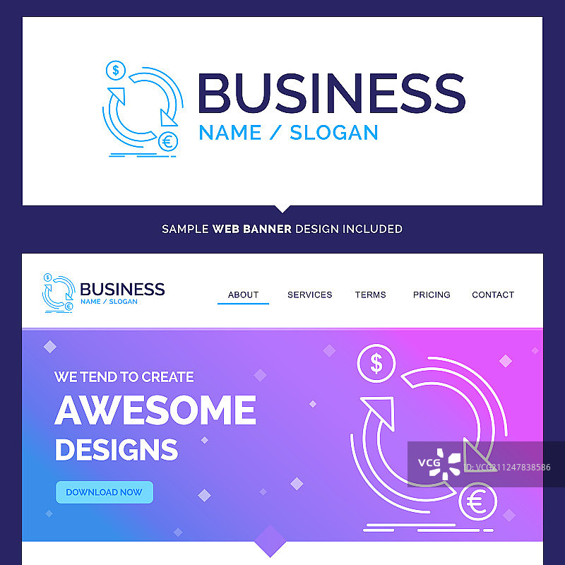 美丽商业概念品牌名称交换图片素材