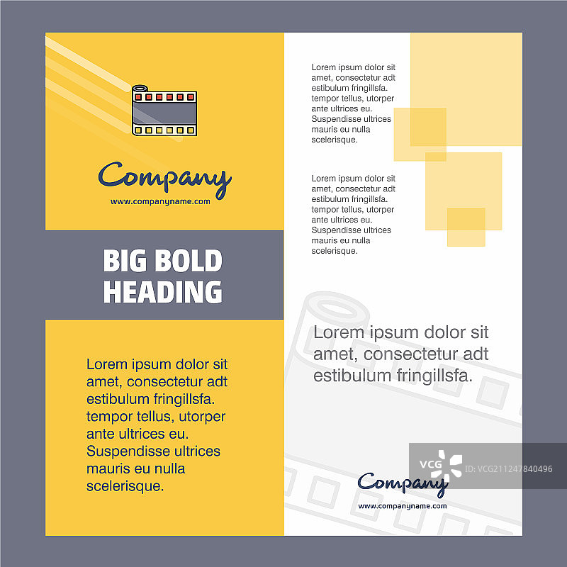 胶卷公司宣传册封面设计图片素材