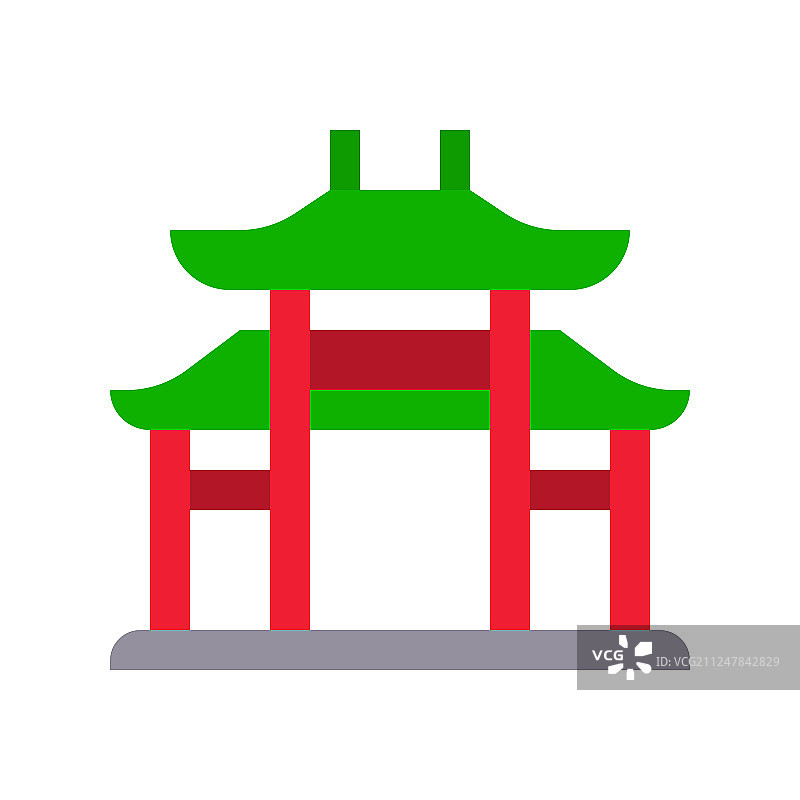 中国风建筑拱门新年素材图片素材