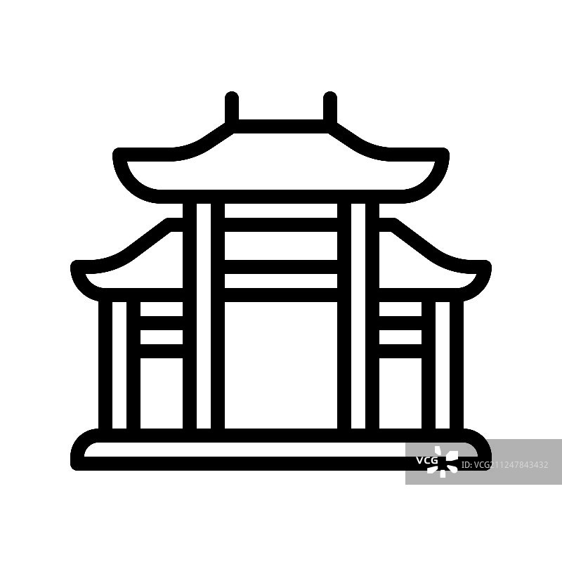 中国风建筑拱门新年素材图片素材