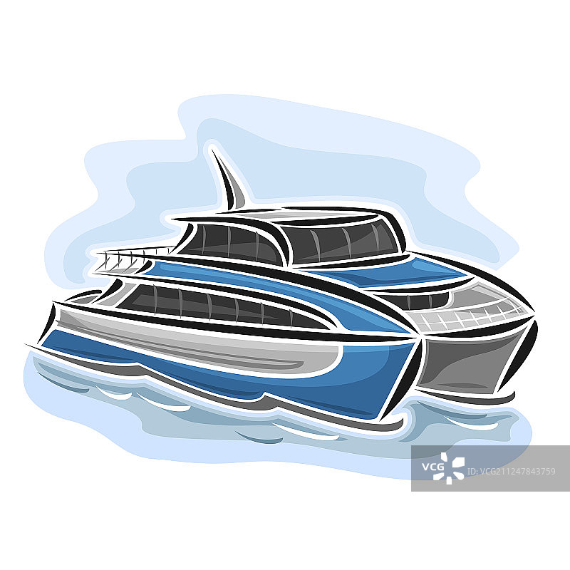渡轮双体船图片素材