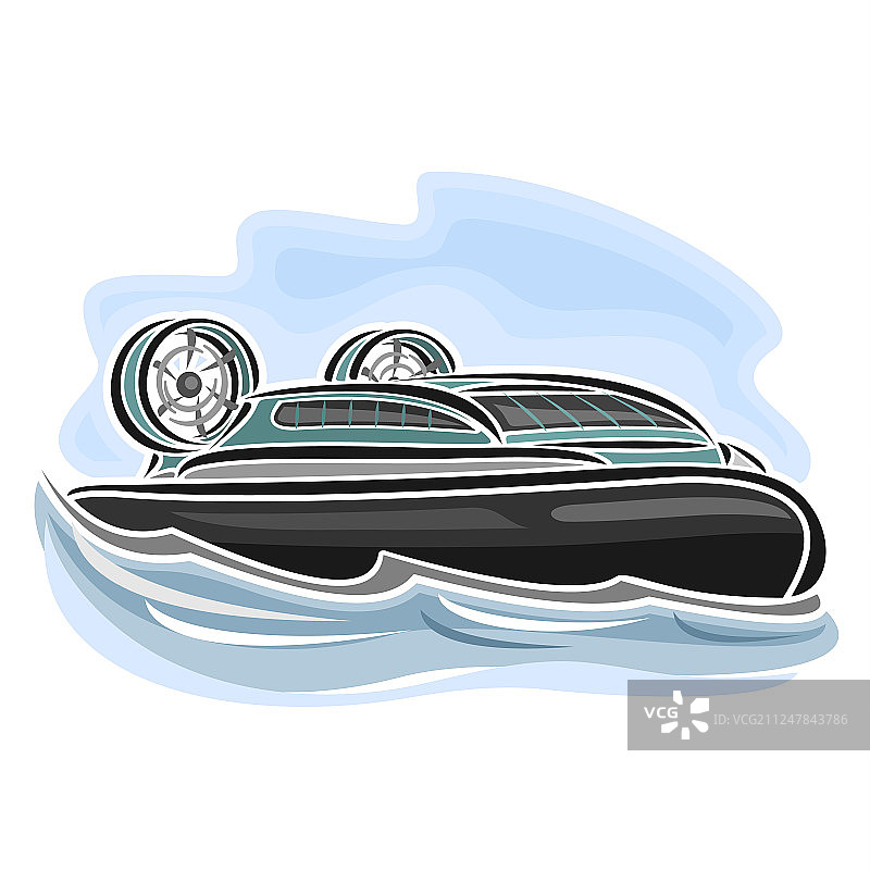 气垫上的气垫船图片素材