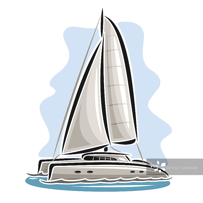 帆船双体船图片素材