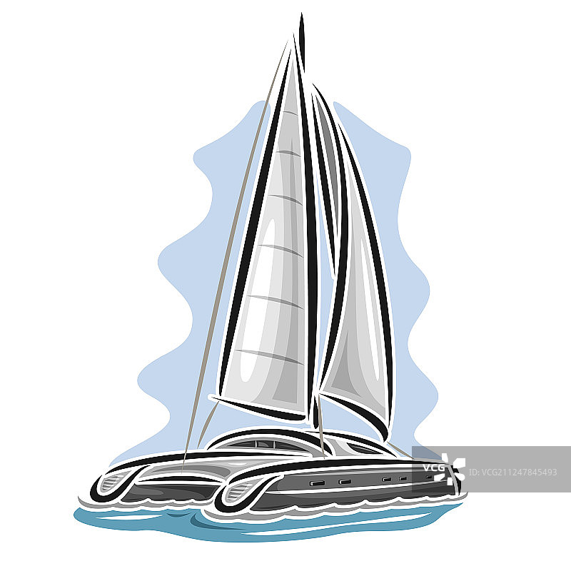 帆船双体船图片素材