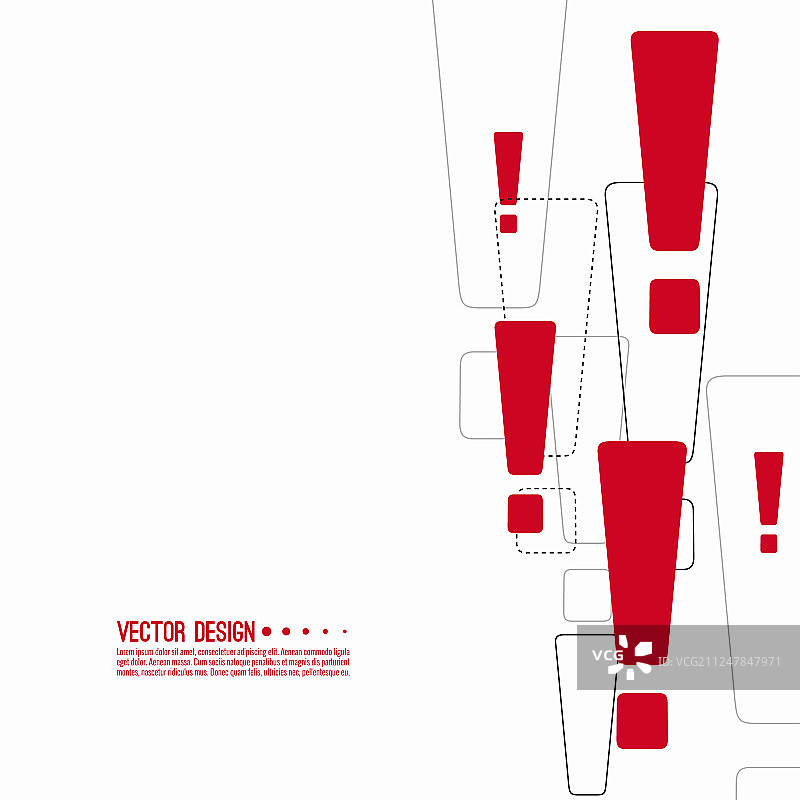 白色背景上的感叹号图标图片素材