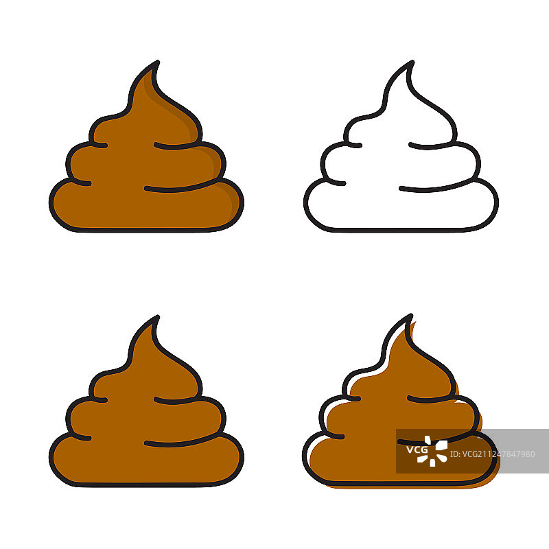 白色背景上的棕色贴纸图片素材