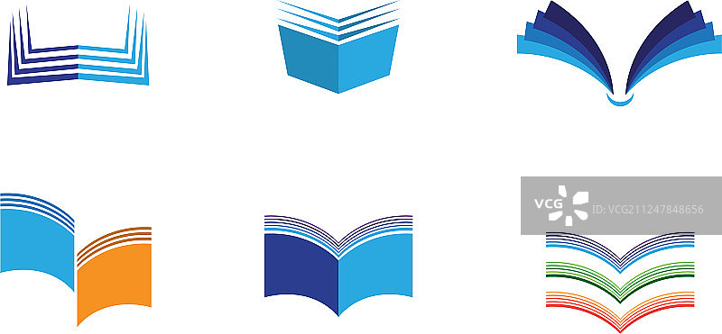 书籍阅读标志和符号模板图标图片素材