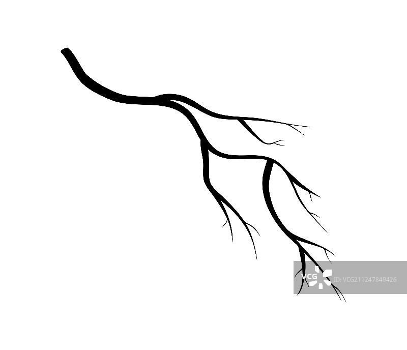 树枝剪影图标设计图片素材