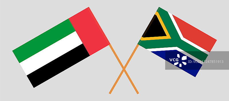 南非和阿联酋国旗图片素材