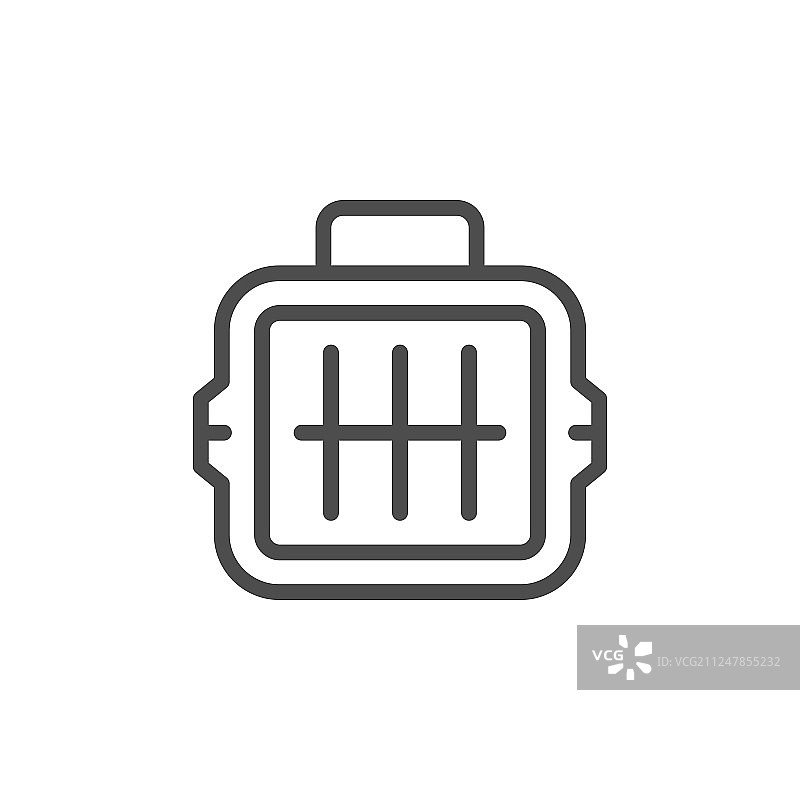 宠物运输笼线条图标图片素材