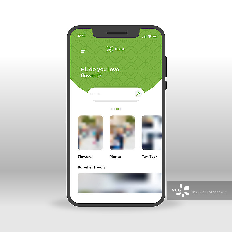 移动应用程序设计的绿色环保UI UX GUI屏幕图片素材