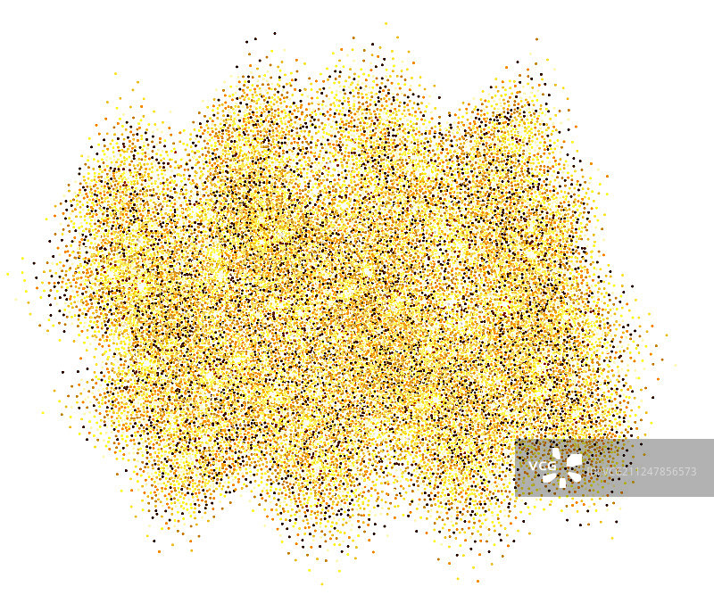 白色背景上孤立的金色闪光沙框图片素材