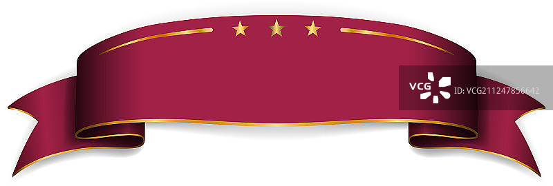 酒红色缎带banner空白设计标签图片素材
