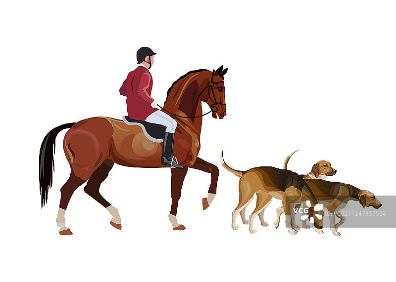 猎人和猎犬图片素材