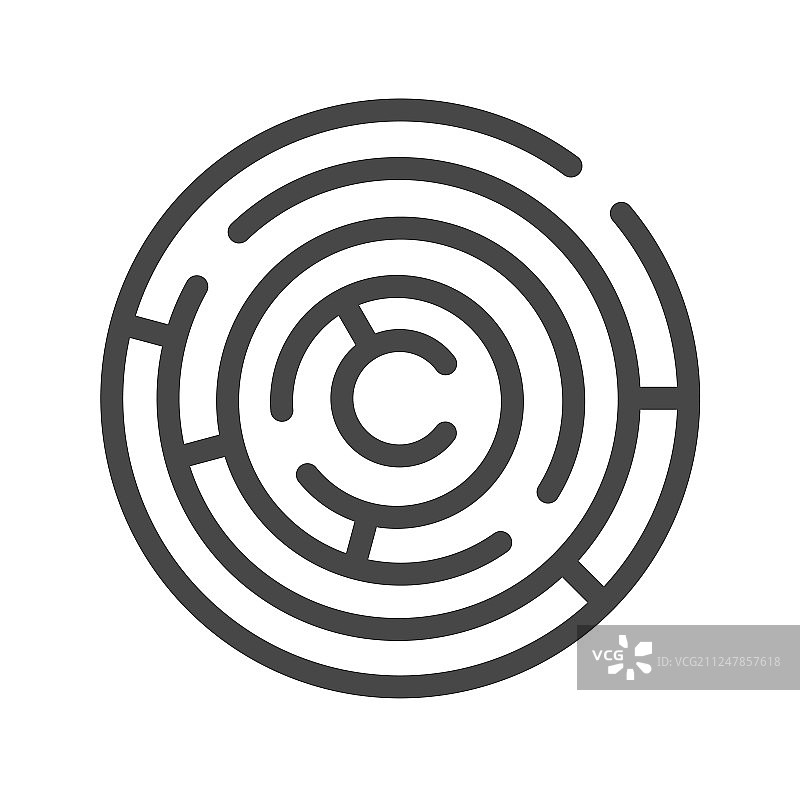 迷宫细线图标图片素材