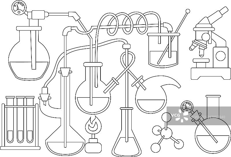 科学与化学涂鸦背景图片素材
