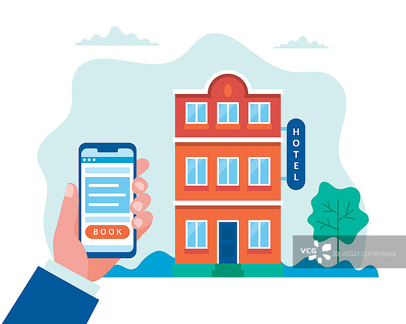 酒店预订搜索和预订图片素材