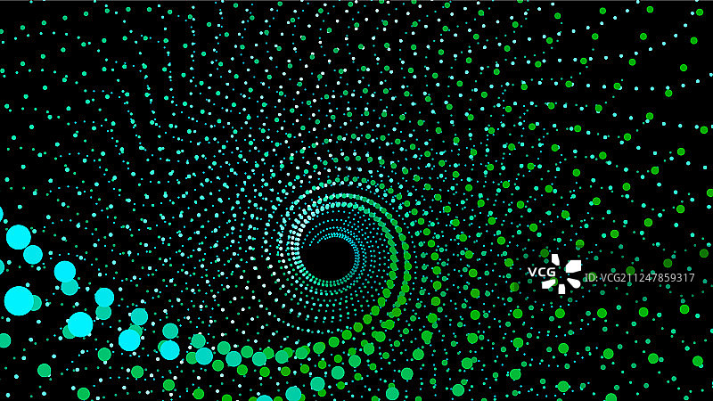 3D螺旋点状结构海洋无限漏斗图片素材