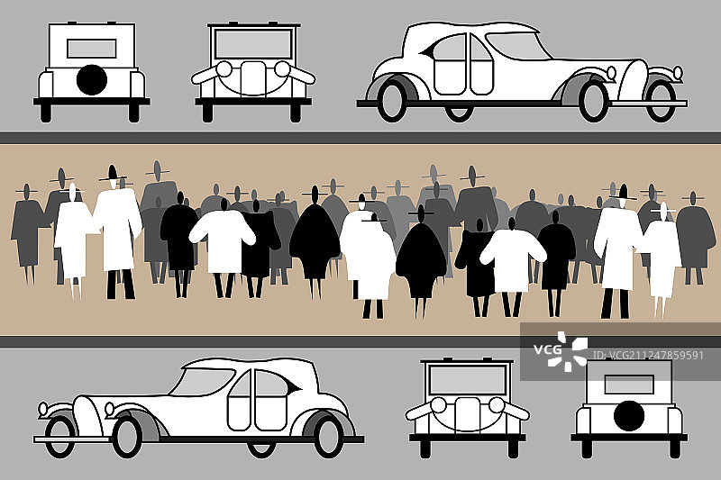 车展及老爷车展览观众图片素材