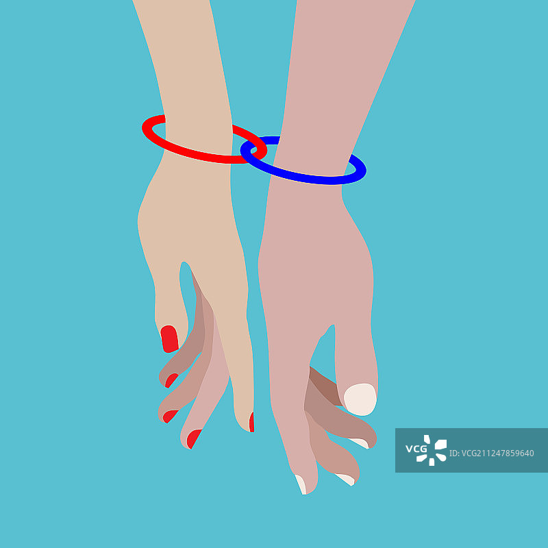 情侣相连的两个戒指图片素材