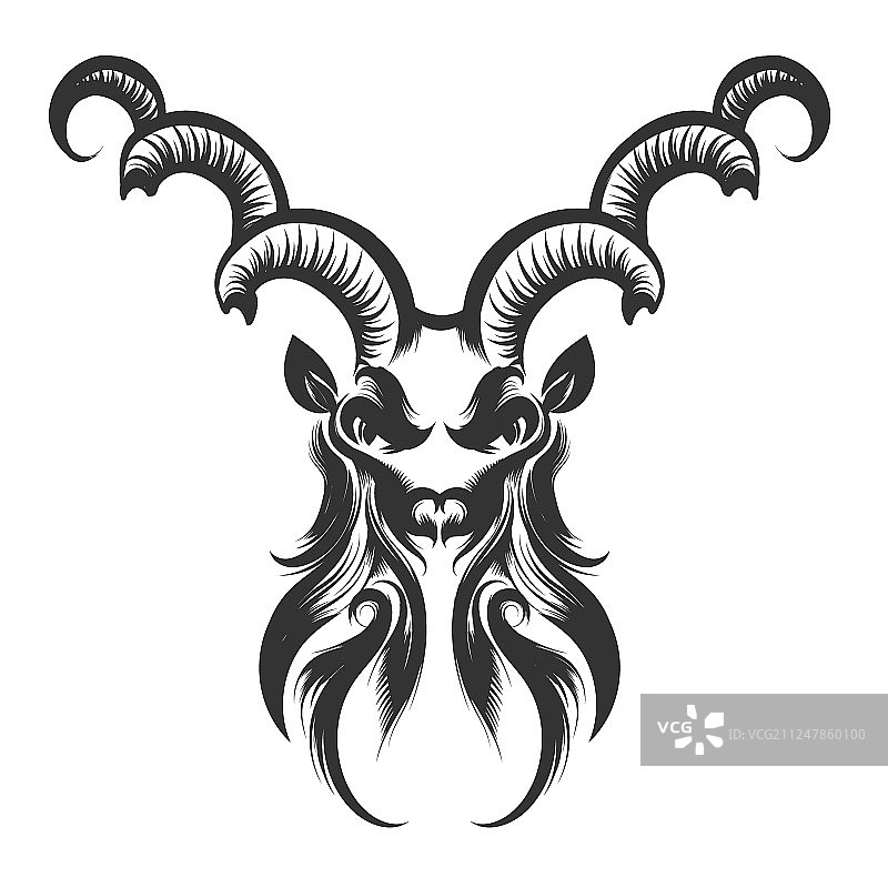 摩羯座头像雕刻图片素材