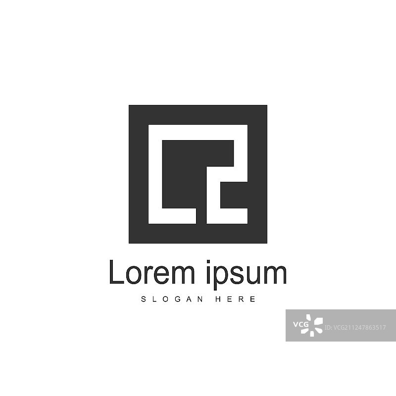 LZ首字母简约标志设计模板图片素材