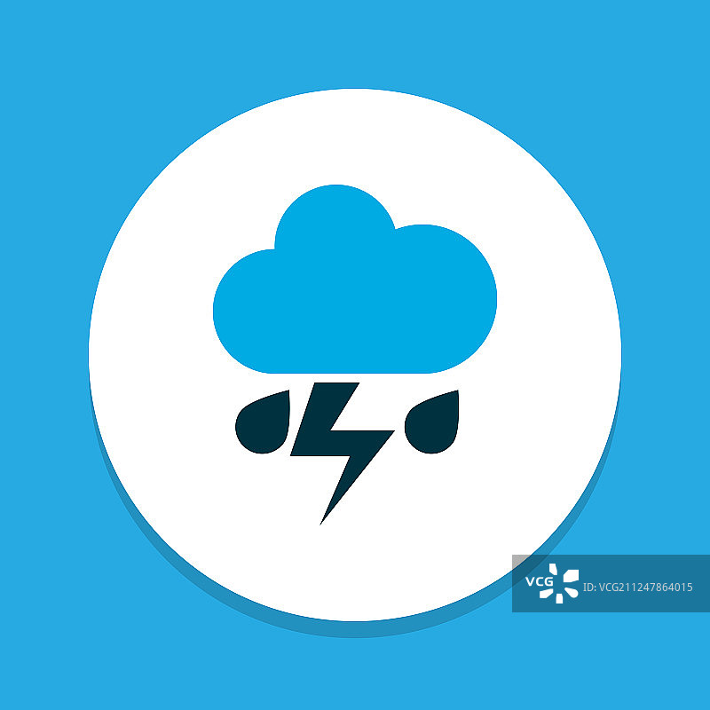 优质彩色闪电图标符号图片素材